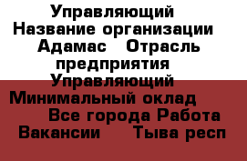 Управляющий › Название организации ­ Адамас › Отрасль предприятия ­ Управляющий › Минимальный оклад ­ 40 000 - Все города Работа » Вакансии   . Тыва респ.